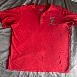 TEXAS TECH 3 BUTTON TEE